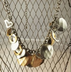 Chico's 2-Tone Adjustable Bib Necklace
